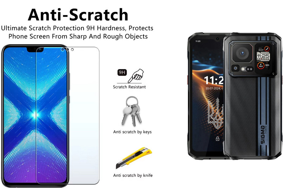 Захисне скло NeoGlass для Sigma mobile X-treme PQ58 – надпрозоре та стійке Київ - фото 1