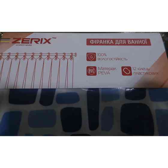 Шторка для ванної Zerix SCP-009-180x180 з PEVA    ( 19133 ) Харків