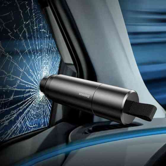 Аварійний автомобільний молоток з різцем Baseus Safety Hammer CRSFH-0G (Серій) Николаев