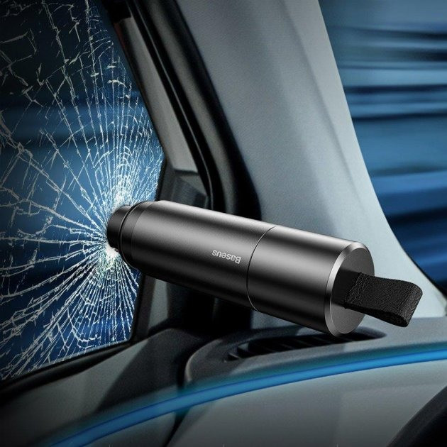 Аварійний автомобільний молоток з різцем Baseus Safety Hammer CRSFH-0G (Серій) Миколаїв - фото 6