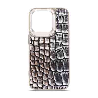 Чехол для мобильного телефона Harder Glamorous Croco Apple iPhone 15 Pro Grey Gold (ARM76762) Винница