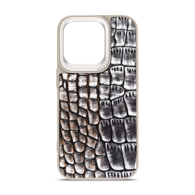 Чохол до мобільного телефона Harder Glamorous Croco Apple iPhone 15 Pro Grey Gold (ARM76762) Вінниця - фото 1