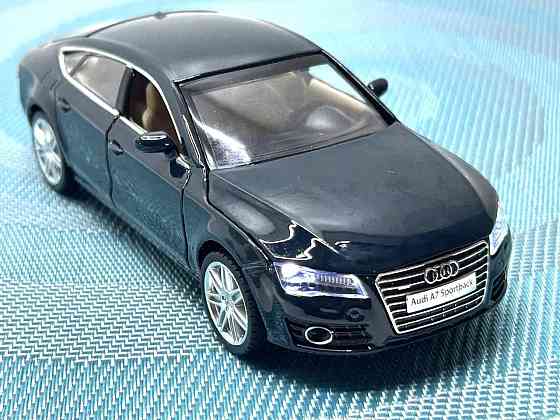Машина металева Автопром Audi A7 Sportback світло звук відчиняються двері 1:32 Синя (68319) Чернігів