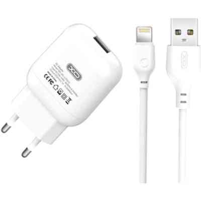Зарядное устройство XO L37 2.1A/1USB + cable Lightning White (L37i-WH) Винница