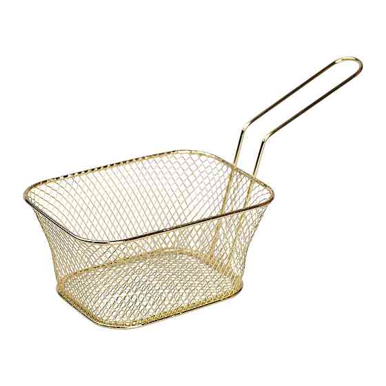 Кошик сервірувальний для картоплі фрі та снеків 14×10×6 см Золото HP-19-9-G Коломия