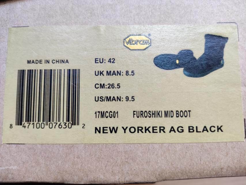 Черевики чорні Furoshiki Vibram З хутром середньої висоти, розмір 40-41 Київ - фото 2