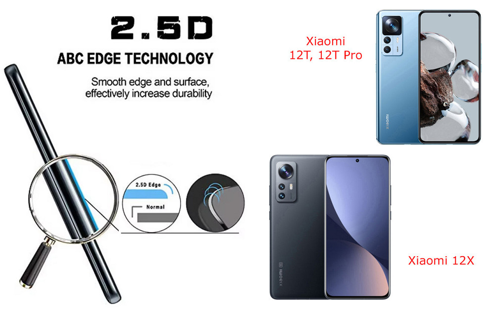 Захисне скло ArmorGlass для Xiaomi 12T, 12T Pro, 12X – стійке до подряпин та ударів Київ - фото 2