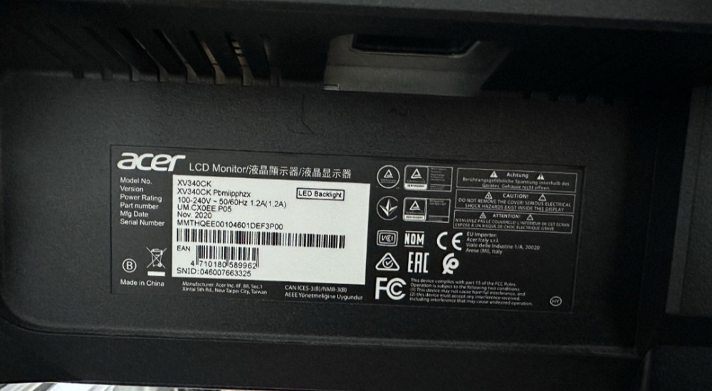 Монітор ACER Nitro 34D Київ - фото 1