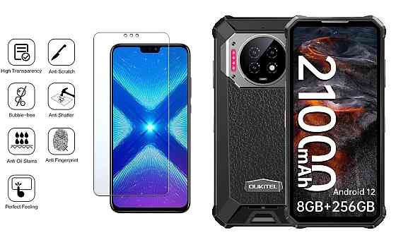 Защитное стекло NeoGlass для Oukitel WP19, WP19 Pro 2023 – ультрапрозрачное и устойчивое Киев