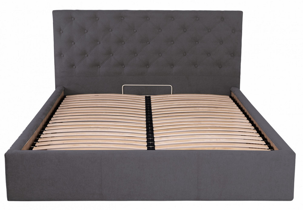 Кровать Coventry VIP 140 х 190 см Мисти Dark Grey С дополнительной металлической цельносварной рамой Темно-серый Днепр - изображение 8