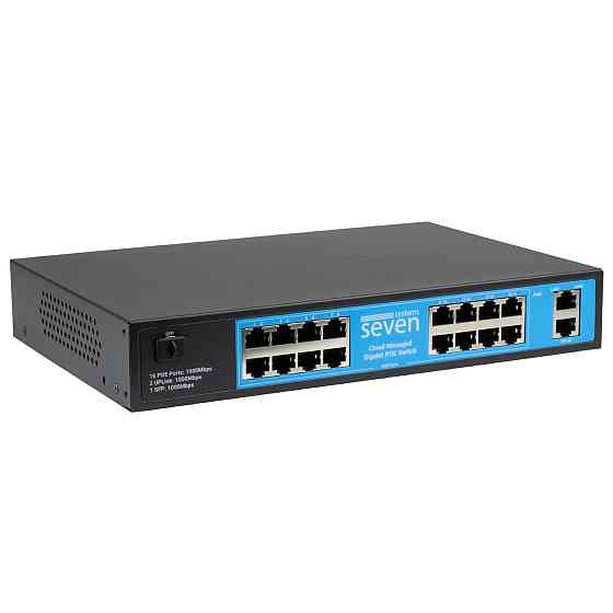 Облачно управляемый гигабитный 19-портовый PoE-коммутатор SEVEN GPS316 Киев