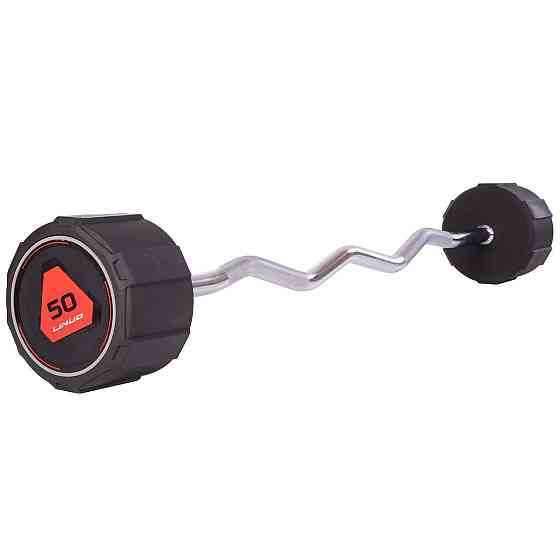 Штанга фиксированная изогнутая полиуретановая LI NUO 3623-50 длина 122 см 50 кг Киев