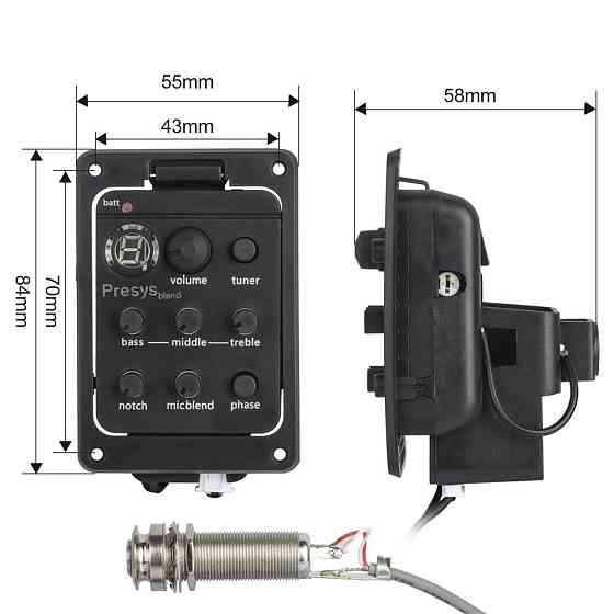 П'єзозвукосниматель для акустичної гітари Fishman Presys Blend 301 Київ