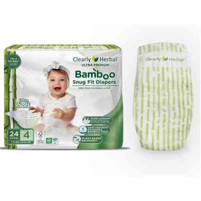 Підгузки Clearly Herbal Bamboo, розмір 4 (7-12 кг), 24 шт (1136) Вінниця