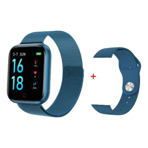 Smart Watch T80S, два браслета, температура тела, давление, оксиметр. Цвет: синий HY-44 Львов - изображение 14