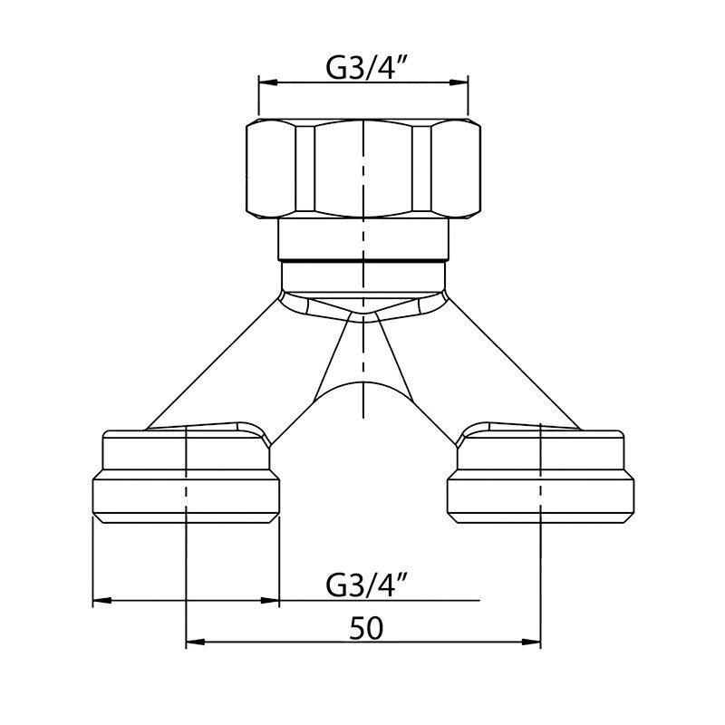 Разделит. узел (с ЕВРОКОНУСАМИ) для подкл. 2-х контуров отопления Koer KR.1150 - 3/4”x16 (KR2895) Киев - изображение 3