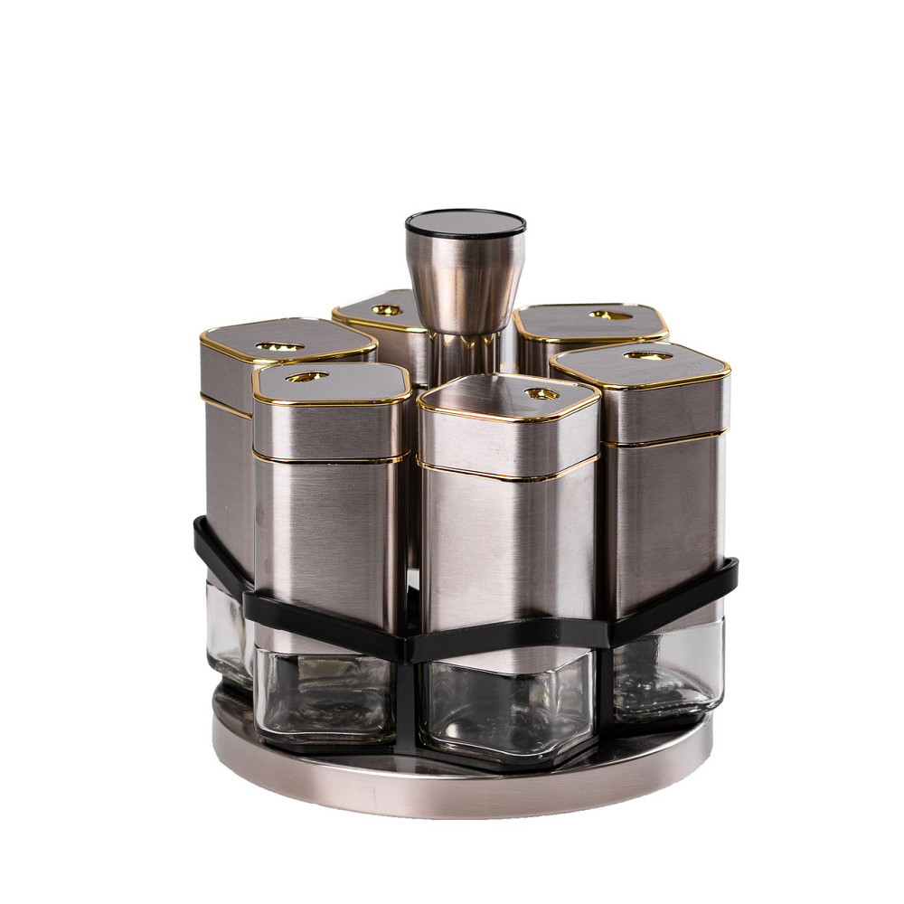 TS Kitchen Набір для спецій на підставці 6 предмети по 120 мл HP531T1025J Киев - изображение 1