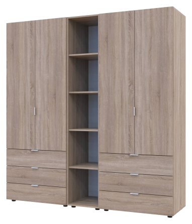 Комплект шкафов для одежды Doros Гелар (3 шт.) 193,2х49,5х203,4 см Дуб сонома (DRS-011152) Львов