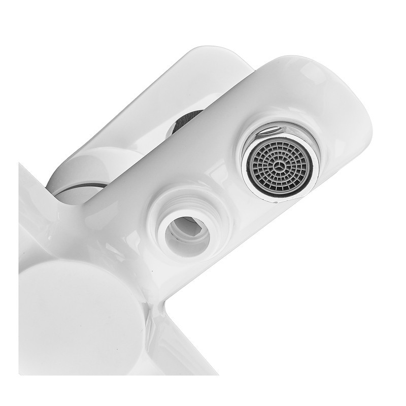 Змішувач для ванни Plamix Rodri-009 Euro Set White (з шлангом, лійкою та кронштейном) (PM0740)   ( 20005 ) Харьков - изображение 6