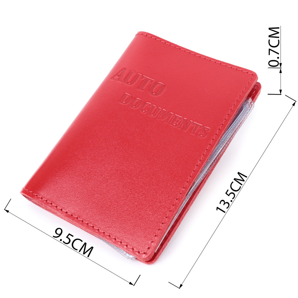 Яркая обложка для автодокументов из натуральной кожи Красная (SHVIGEL) Киев - изображение 7