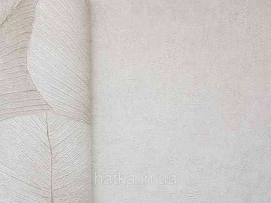 Шпалери вінілові на флізеліні Marburg Kumano 1.06х10 під штукатурку бежеві пісочні зі сріблястим 34570 Київ