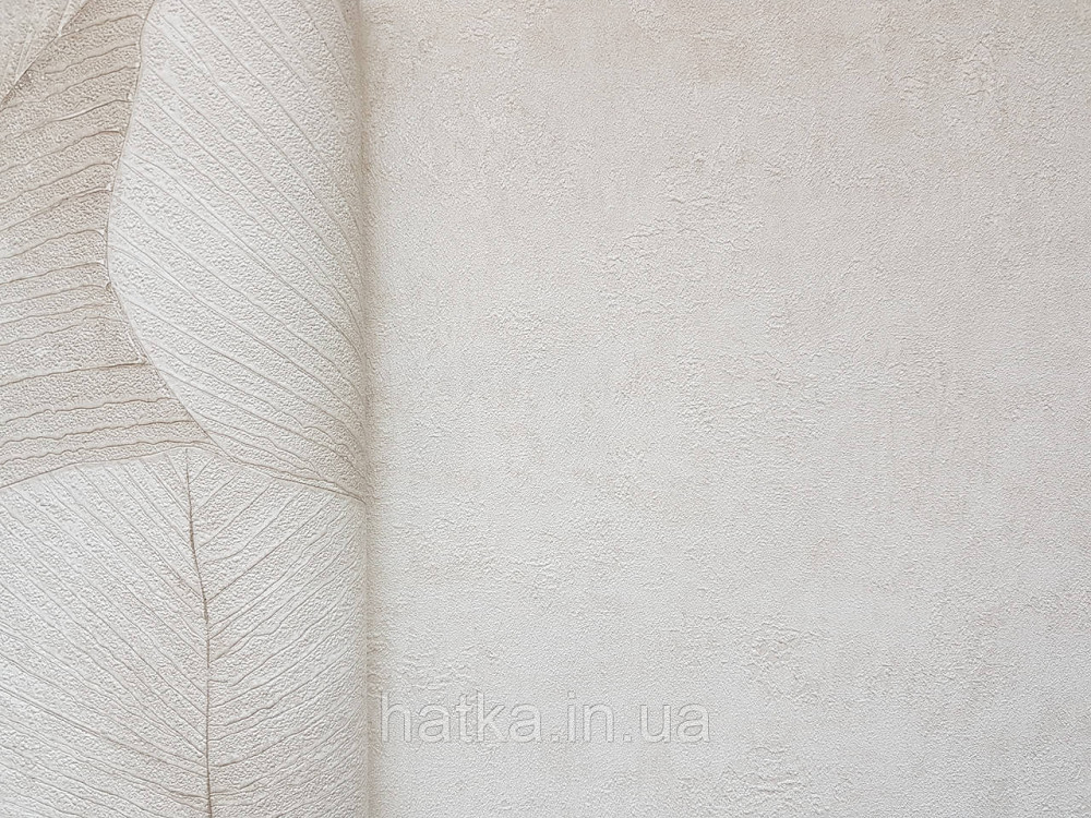 Шпалери вінілові на флізеліні Marburg Kumano 1.06х10 під штукатурку бежеві пісочні зі сріблястим 34570 Київ - фото 2