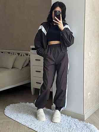 Женский плащевой костюм двойка: кофта и штаны в спортивном стиле плащевка эмми 42/44, Мокко Одесса