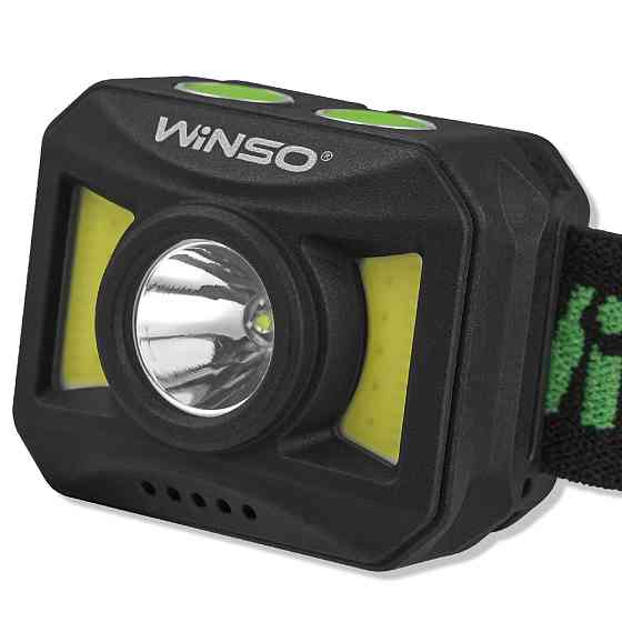 Фонарь налобный Winso 300Lm, 3W+COB, 850mAh, белый/красный Львов