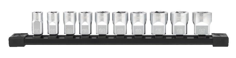 Набір метричних головок 3/8?, 10 шт., напрямна (10 19 мм) Milwaukee 4932492507 Одеса - фото 1