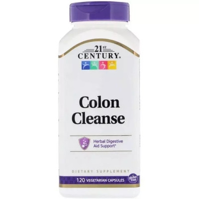 Витаминно-минеральный комплекс 21st Century Очищение Кишечника, Colon cleanse, 120 вегетарианских капсу (CEN-22846) Винница - изображение 1