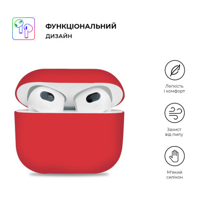 Чохол для навушників Armorstandart Ultrathin Silicone Case для Apple AirPods 3 Red (ARM60293) Вінниця - фото 2