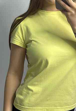 Базовая футболка женская удлиненная Лимонный L Харьков