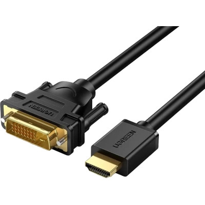 Кабель мультимедийный HDMI M to DVI M 2.0m HD106 black Ugreen (10135) Винница - изображение 1