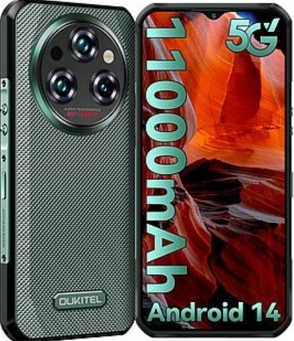 Телефон Oukitel WP35 5G 8/256Gb. Green 11000mAh. Dim 6100 IPS 6.6