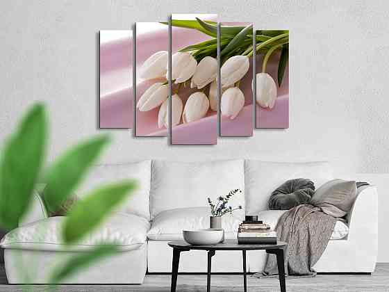 Модульна картина Квіти Тюльпани Art-319_5 ( 80х118см ) Київ