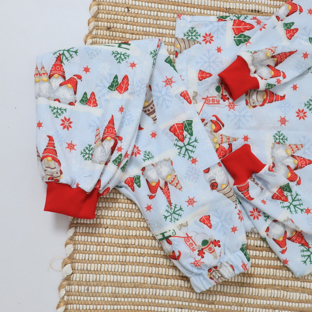 Хлопковая новогодняя детская пижама с гномами (свитшот + штаны) Каменец-Подольский - изображение 6