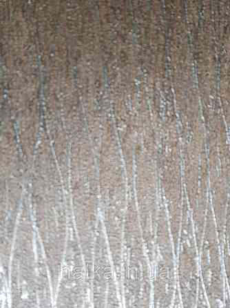 Шпалери вінілові на флізеліні Marburg Loft 0.53х10 коричневі срібні смуги Київ