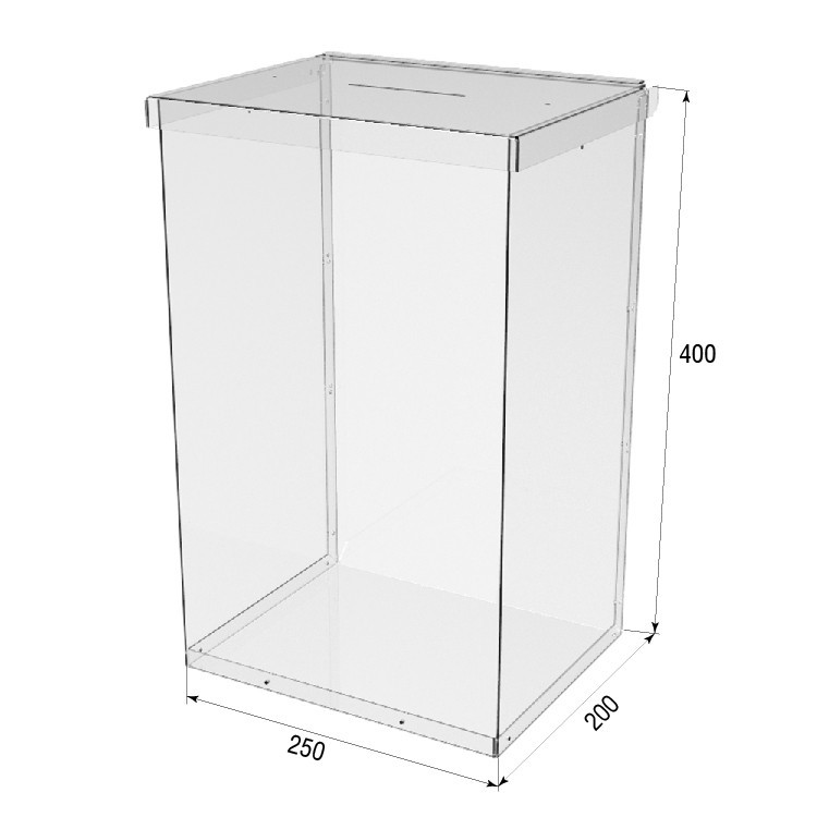 Ящик EKOSTAR без замка для пожертвований и сбора денег 250x200x400. Объем 20 литров Киев - изображение 4