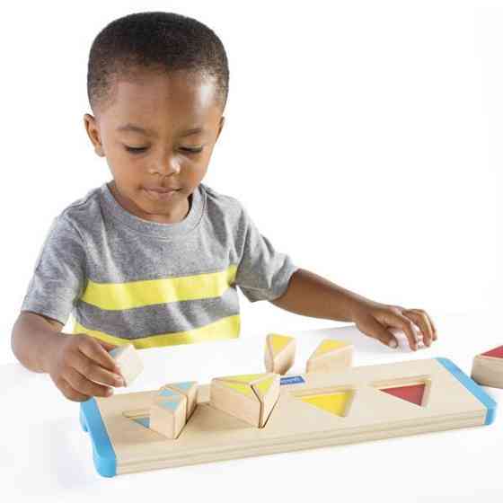 Дерев'яний пазл-сортер Guidecraft Manipulatives Частини трикутника (G6745) Харьков