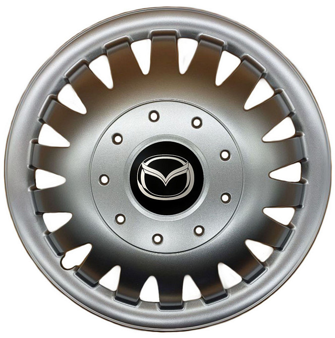 Автомобільні модельні ковпаки R15 Mazda 320 4шт, SJS, сріблясті Вінниця - фото 1