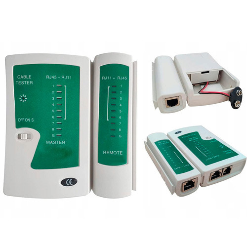 Тестер сети, телефонного кабеля, RJ45 RJ11 зеленый Винница - изображение 4