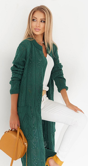 Ажурний кардиган із кишенями (48-52) Київ - фото 4