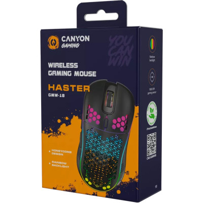 Мышка Canyon Haster GMW-18 Wireless Black (CND-SGMW18) Винница - изображение 12