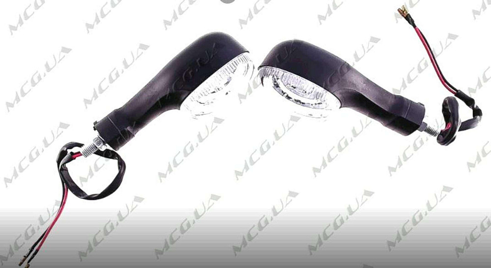 Поворот світлодіодний, овальний (16 LED, чорний, біле скло) JS Київ - фото 1