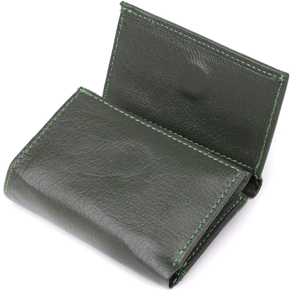 Женский миниатюрный кошелек из натуральной кожи ST Leather 23083 Зеленый Киев - изображение 7