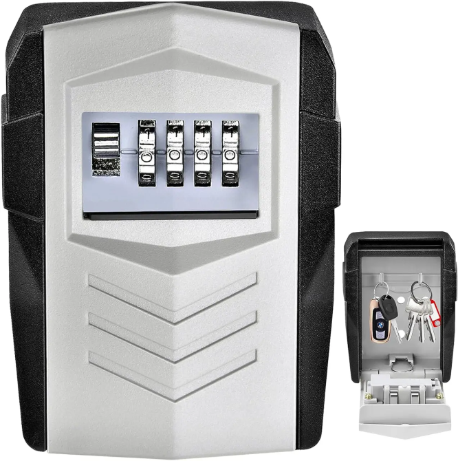 Зовнішній міні сейф Optimus CH-837 із кодовим замком (висота 120мм) Сірий Вінниця - фото 3