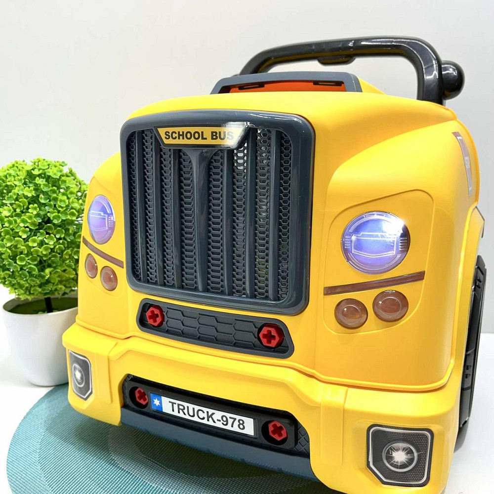 Машина-конструктор 59 деталей звук підсвічування Жовтий (D001-1) Чернигов - изображение 5