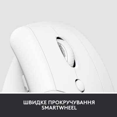 Мышка Logitech Lift Vertical Ergonomic Wireless/Bluetooth for Business Off-white (910-006496) Винница - изображение 8