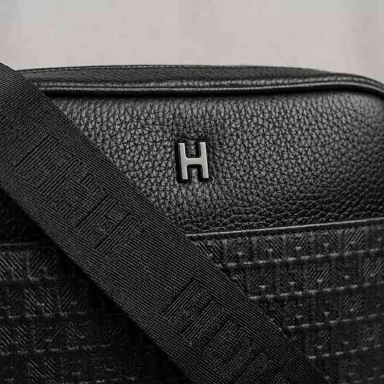 Чоловіча шкіряна барсетка на плече, брендова сумка Hermes (990615) Київ