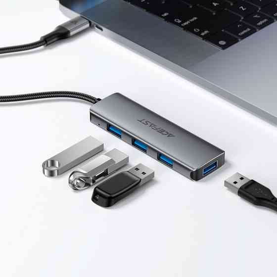 USB-хаб ACEFAST J15 USB-C 4-in-1 HUB Metal Gray Одеса